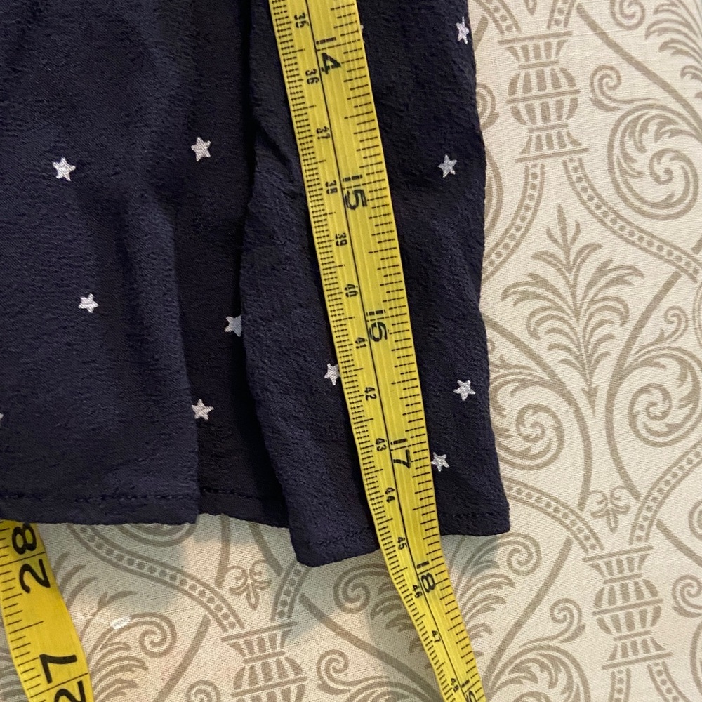 Madewell Drawstring Mini Slip Skirt Night Stars Dark Blue-Black Size 4 Small - Picture 4 of 9